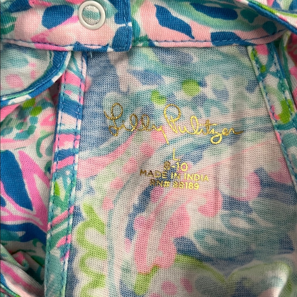 NWT Lilly Pulitzer Girls Brienne Romper in Multi Dream Team Print. Size Large - Picture 6 of 7